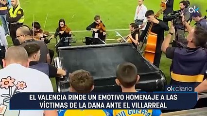 El Valencia rinde un emotivo homenaje a las víctimas de la DANA ante el Villarreal
