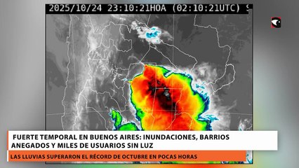 Fuerte temporal en Buenos Aires inundaciones barrios anegados y miles de usuarios sin luz