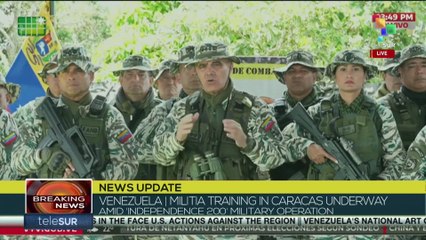 Breaking News | Militia Training in Caracas underway amid “Independence 200” military operation