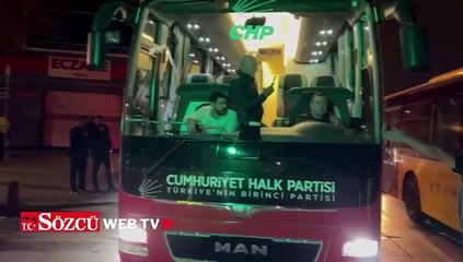 CHP otobüsünün Çağlayan Adliyesi'nin önünden geçmesi engellendi