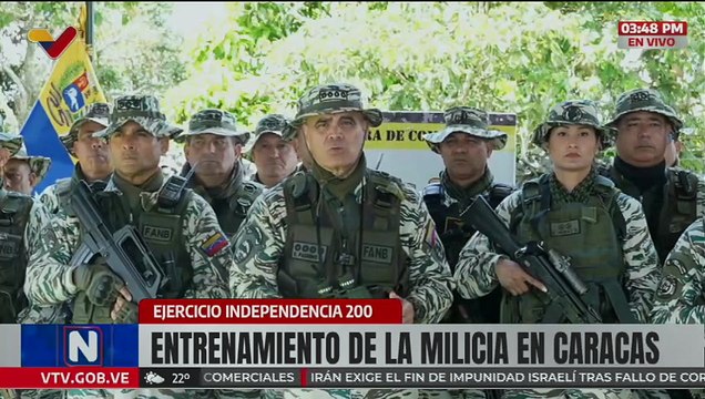 Vpdte. Sectorial Padrino López supervisó entrenamiento de la Milicia Bolivariana en Caracas