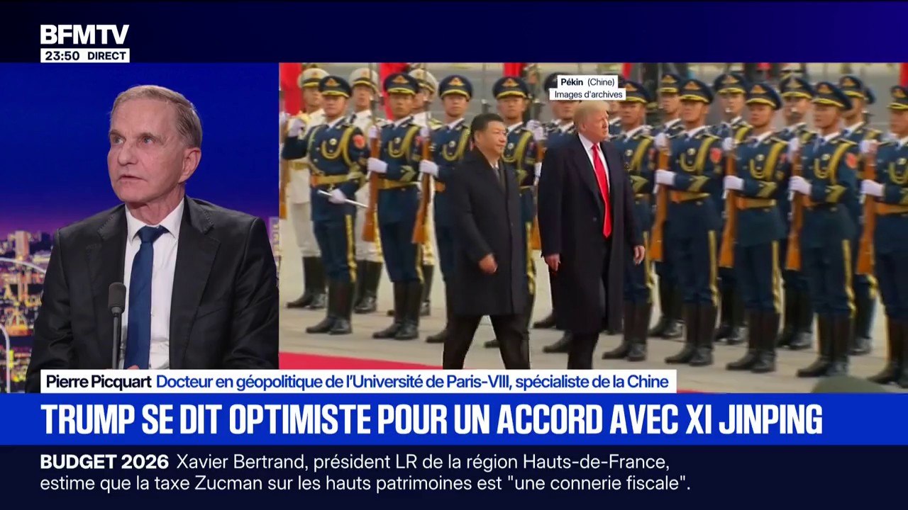 Rencontre entre Donald Trump et Xi Jinping: "Ce voyage va être crucial", explique Pierre Picquart, spécialiste de la Chine
