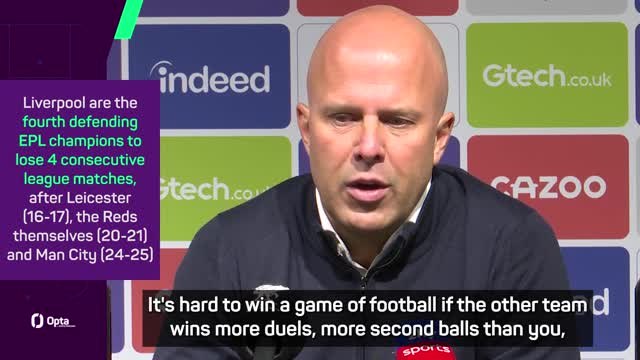 'I expect better' - Slot fuming with performance levels in Brentford defeat