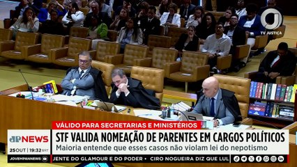STF forma maioria para manter nomeação de parentes em cargos políticoss