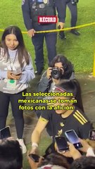 ¡ENORMES! 👏🏼🇲🇽Jugadoras de la Selección Mexicana atendieron a la afición al terminar el encuentro