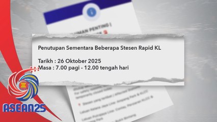 Beberapa stesen Rapid KL ditutup sementara atas faktor keselamatan
