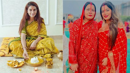 Chhath Puja 2025: Akshara Singh, Nidhi Jha, Pawan Singh & Other Bhojpuri Celebs का Celebration Viral