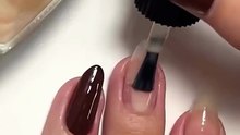 “Chocolate Brown Nail Polish | Simple Yet Stunning Look 🍫