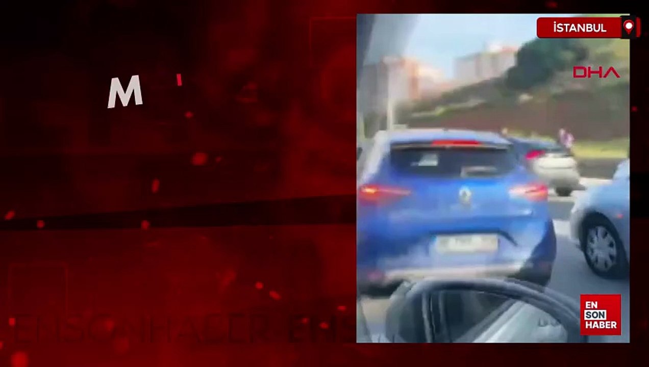 Maltepe’de düğün konvoyu otoyolu kapatıp horon oynadı