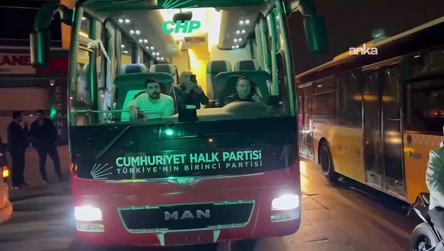 Çağlayan Adliyesi önünde gerginlik: Seçim otobüsü durduruldu!