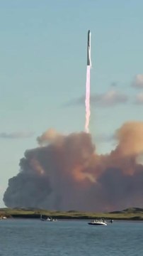 Watch: SpaceX rocket launches into sky as crowd erupts into applause