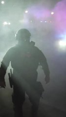 Anti-ICE protesters scream and cough as they're engulfed with tear gas in Chicago