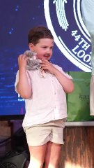 6-year-old Ernest Hemingway look-alike wows the crowd with his dance moves