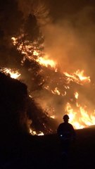 Wildfire rages in Spain's Catalonia as firefighters battle flames and fierce winds