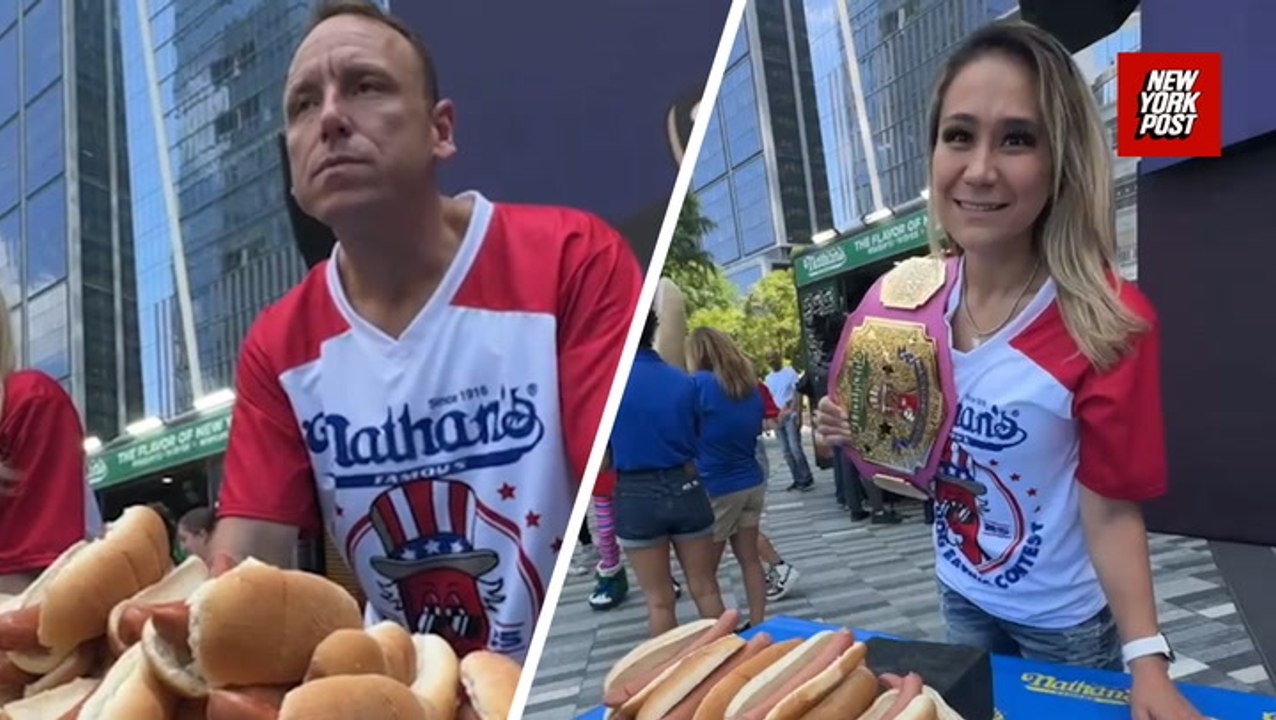 Champion eaters Joey Chestnut, Miki Sudo among contestants at Nathan’s July 4th Hot Dog Eating Contest official weigh-in