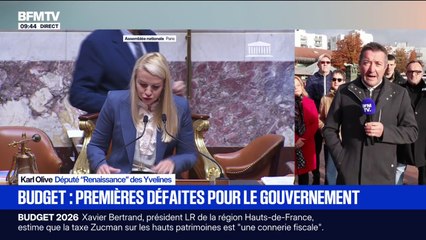 "Pour une fois on va peut-être avoir des compromis qui nous permettront d'offrir à la France un budget", estime Karl Olive, député Renaissance