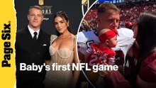 Olivia Culpo takes 2-month-old daughter to first NFL game to watch Christian McCaffrey play