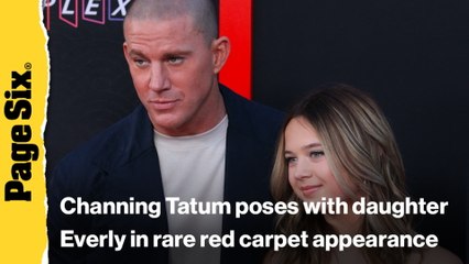 Channing Tatum poses with daughter Everly in rare red carpet appearance