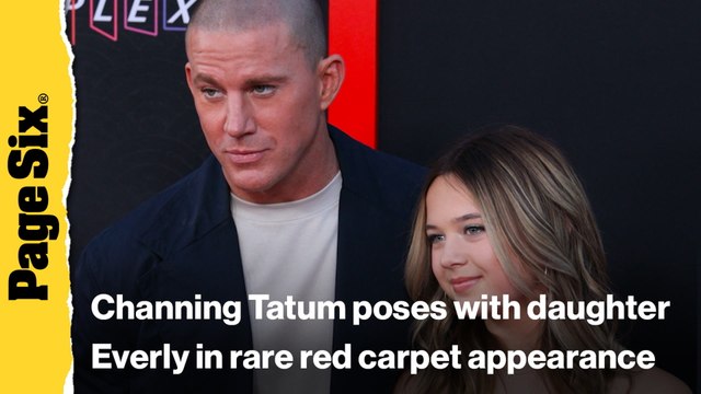Channing Tatum poses with daughter Everly in rare red carpet appearance