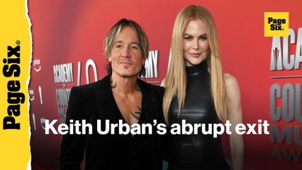 Keith Urban ends interview after being asked about Nicole Kidman's steamy movie scenes