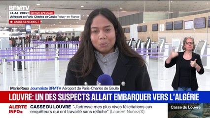Cambriolage au Louvre: un des suspects arrêté samedi soir à l'aéroport Roissy-Charles-de-Gaulle alors qu'il tentait d'embarquer pour un vol en direction de l'Algérie