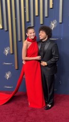 Selena Gomez is radiant in red at Emmys 2025 with Benny Blanco