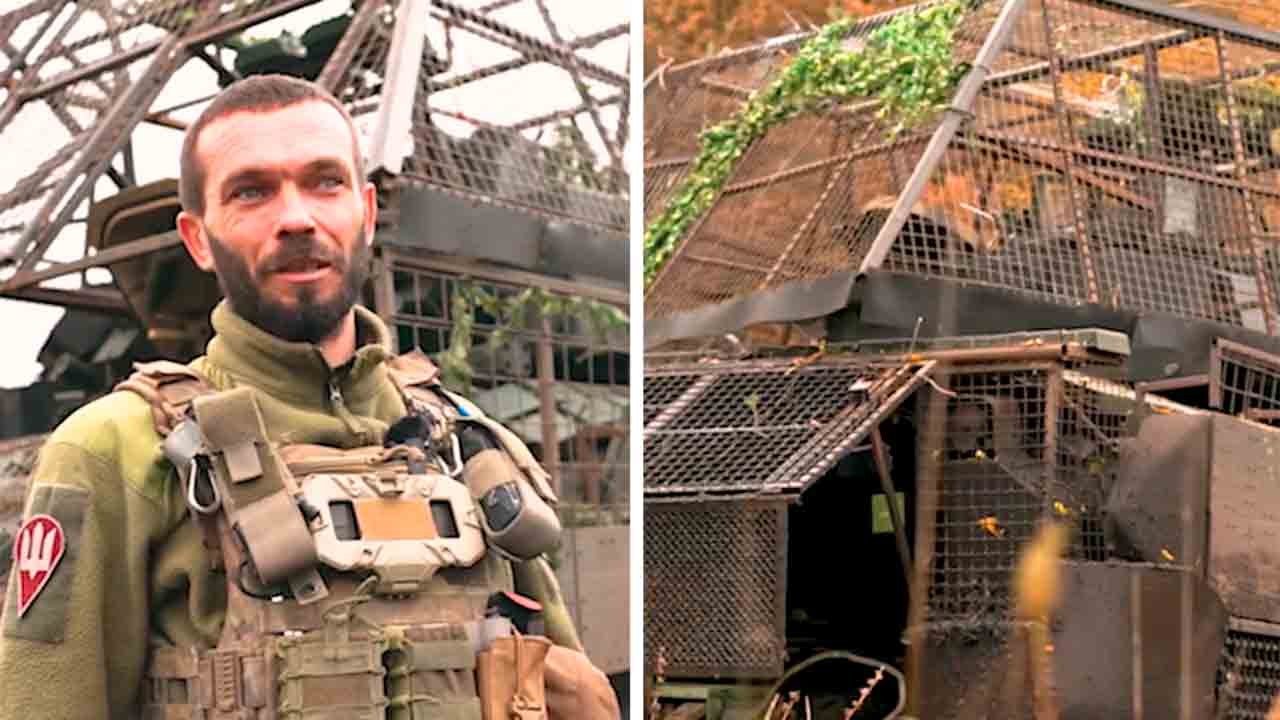 Ukrainsk luftbåren brigade integrerer M2 Bradley kampkøretøjer med dronbeskyttelse