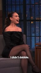 Lily James admits she never used a dating app