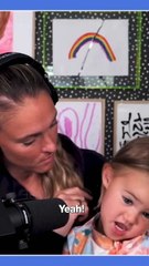 Kylie Kelce's daughters adorably crash her podcast