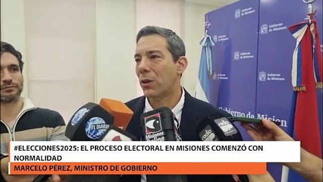 El proceso electoral en Misiones comenzó con normalidad Marcelo Pérez, ministro de Gobierno
