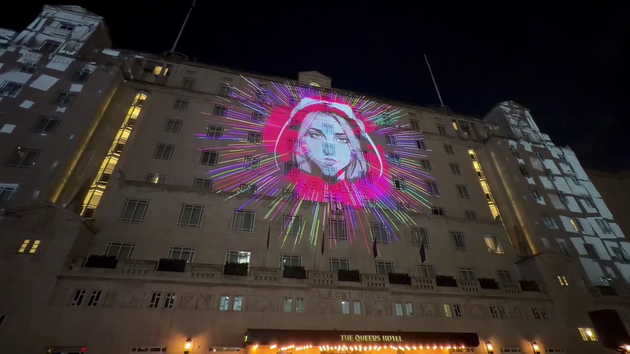 Leeds Light Night: Illuminations light up Queen's Hotel in Leeds