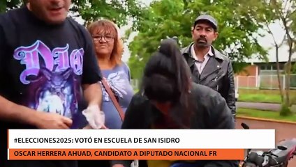 votó en escuela de san isidro, Oscar Herrera Ahuad, Candidato A Diputado Nacional Fr