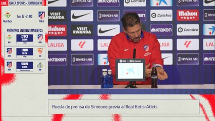 RUEDA de PRENSA de SIMEONE previa al ATLÉTICO de MADRID vs BETIS