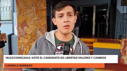 #elecciones2025 votó el candidato de libertad valores y cambios