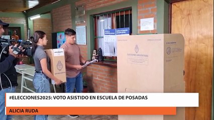 Voto Asistido En Escuela De Posadas, Alicia Ruda