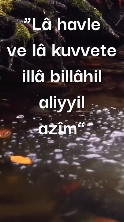 “Lâ havle ve lâ kuvvete illâ billâhil aliyyil azîm”