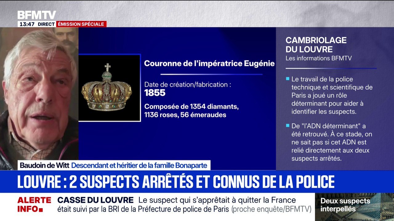 "Mon père l'avait mis dans un carton à chapeau": ce descendant de la famille Bonaparte raconte les endroits insolites où était cachée la couronne de l'impératrice Eugénie avant d'arriver au Louvre
