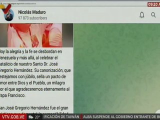 Presidente Maduro: San José Gregorio Hernández demostró la compatibilidad entre la fe y la ciencia