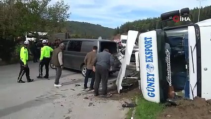 Balıkesir-Susurluk Yolunda Yağ Dolu Tanker 7 Aracın Üzerine Devrildi