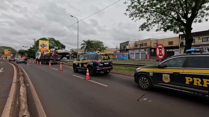 PRF informa fechamento do acesso ao Jardim Jupira, na BR-277