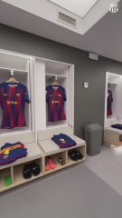 El vestuario del Barça, listo en el Bernabéu