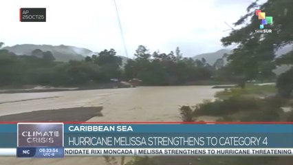 Caribbean Sea, hurricane Melissa strengthens to category 4