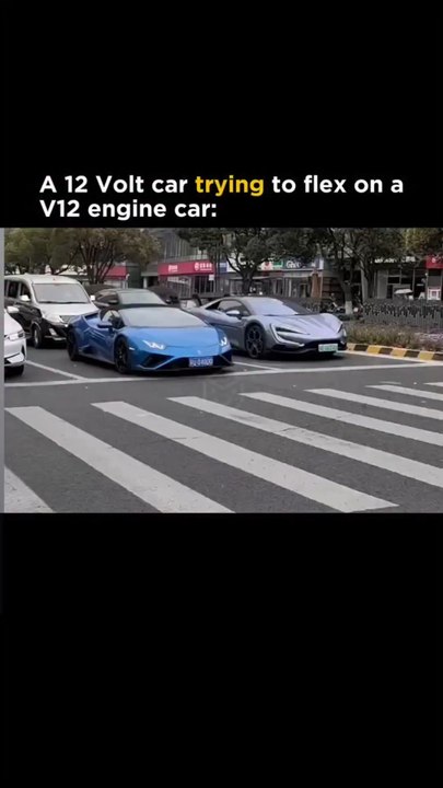 A 12V car trying to flex on a V12 Lamborghini… 💀#luxurycars #bydu9 #lamborghini #techvslegacy #supercarwars #successfularcs #whenmoneytalks