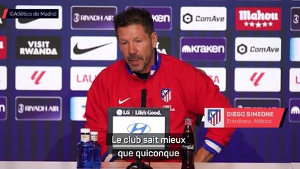 Atlético - Simeone : "Alvarez ? Je ne fais pas partie des négociations"
