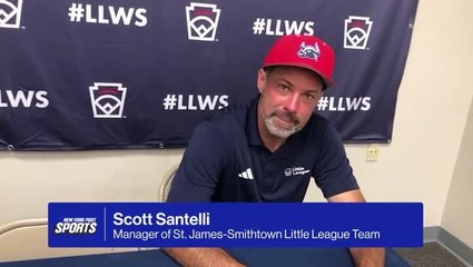 St. James-Smithtown Little League manager Scott Santelli emotional after coming one game short of going to Williamsport for LLWS