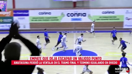 Anaitasuna deja escapar dos puntos al final en Oviedo