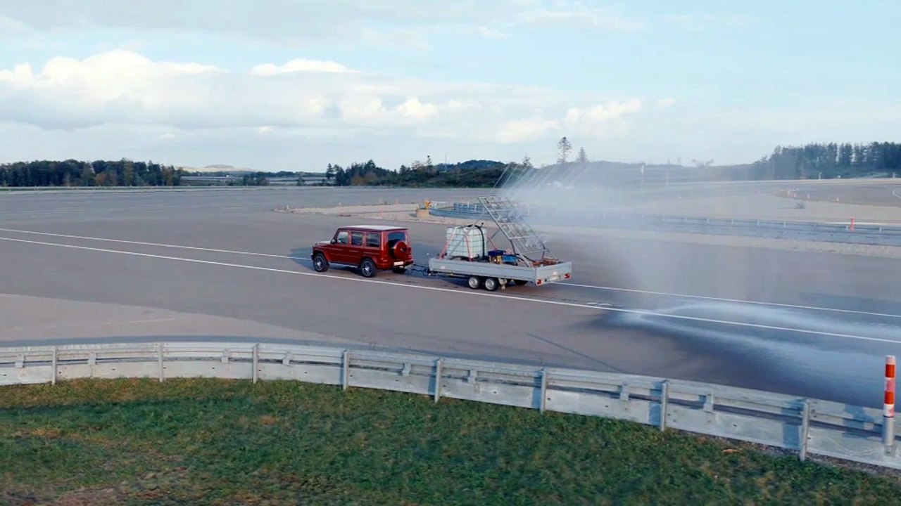 Centre essais Mercedes-Benz Immendingen Fortes pluies
