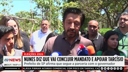 Ricardo Nunes diz que vai concluir mandato e apoiar Tarcísio