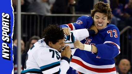 Matt Rempe RUMBLES with Ryan Reaves in Rangers' latest loss