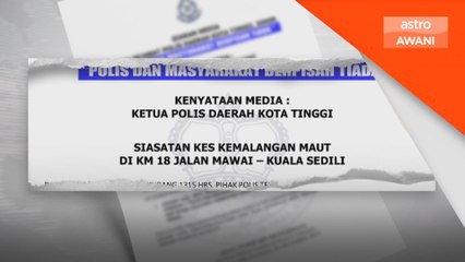 Dua maut, lima cedera dalam kemalangan di Kota Tinggi